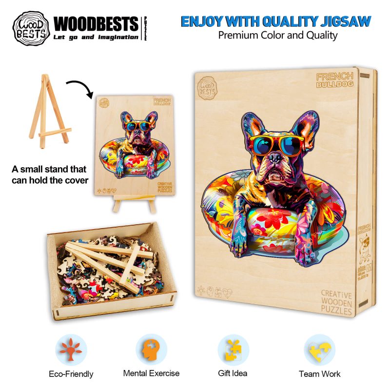 French Bulldog Wooden Jigsaw Puzzle