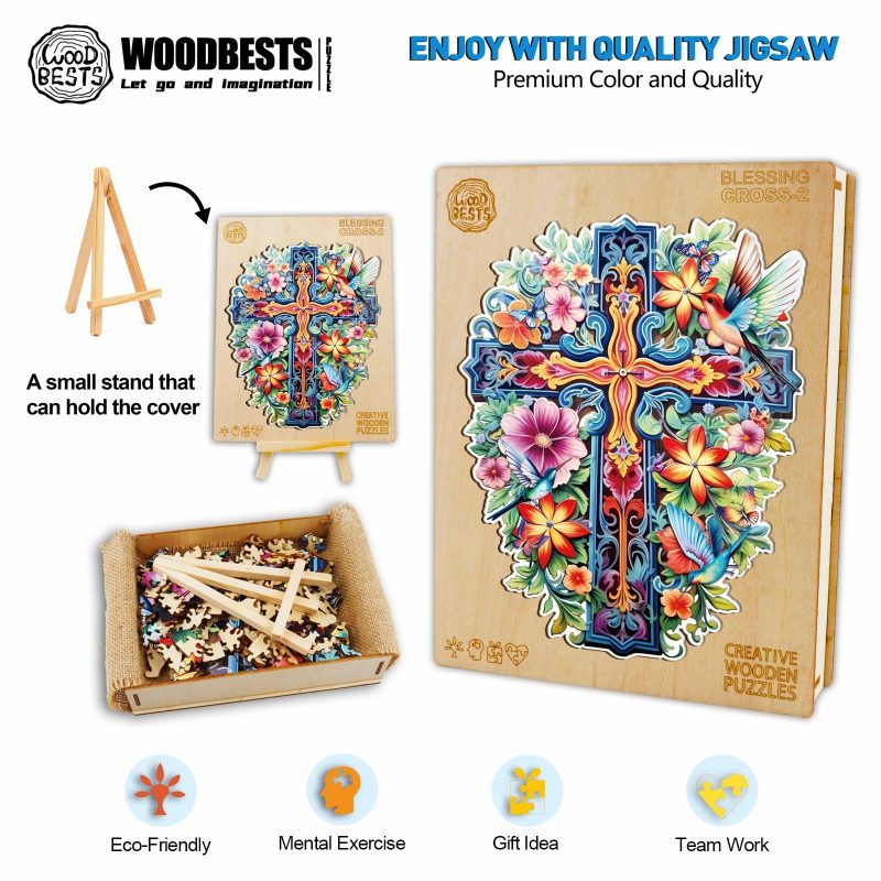 blessing cross-2 Wooden Jigsaw Puzzle-Woodbests