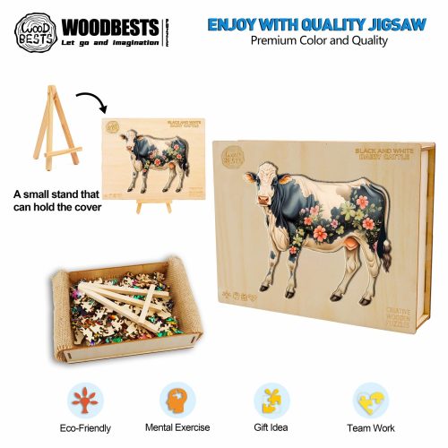 Dairy Cattle Wooden Jigsaw Puzzle-Woodbests