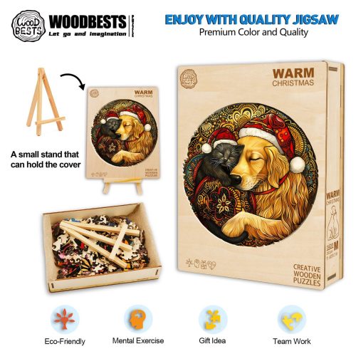 Warm Christmas Wooden Jigsaw Puzzle