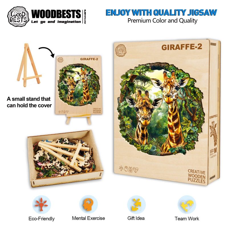 Giraffe-2 Wooden Jigsaw Puzzle - Woodbests