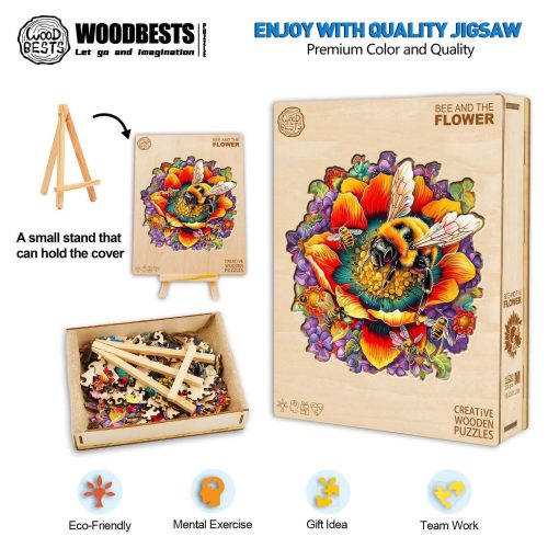 Bee and the Flower Wooden Jigsaw Puzzle