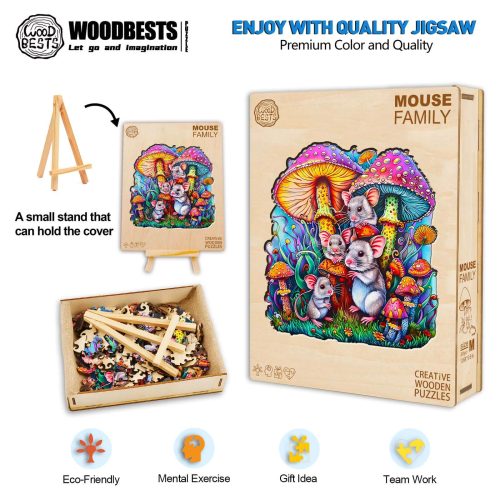 Mouse Family Wooden Jigsaw Puzzle