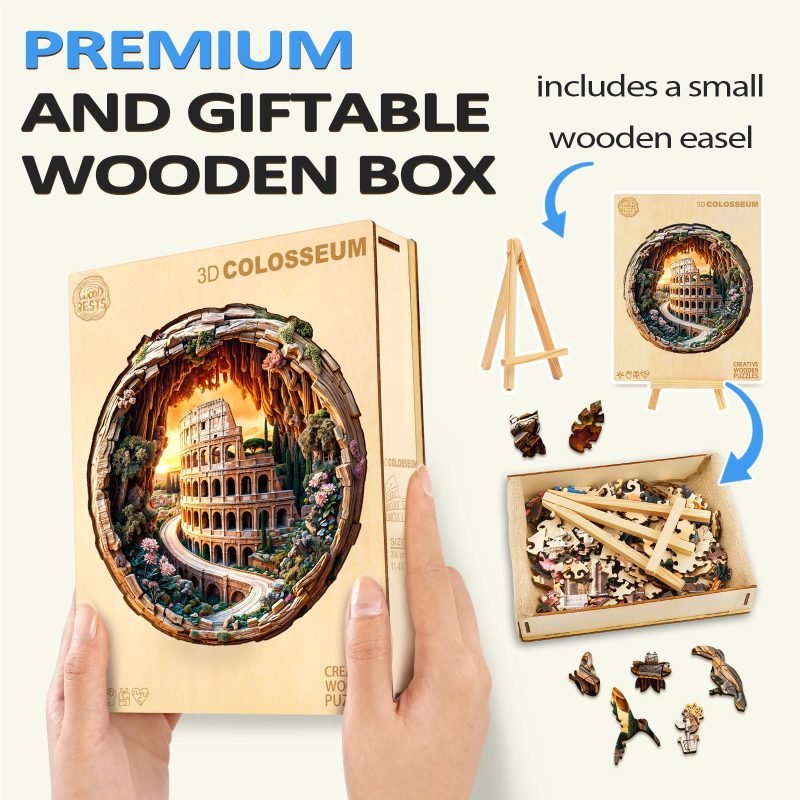 3D Colosseum Wooden Jigsaw Puzzle - By Woodbests