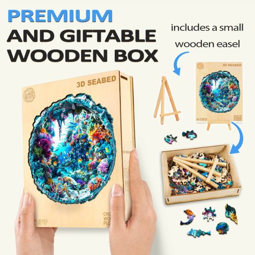 3D Seabed Wooden Jigsaw Puzzle - Woodbests