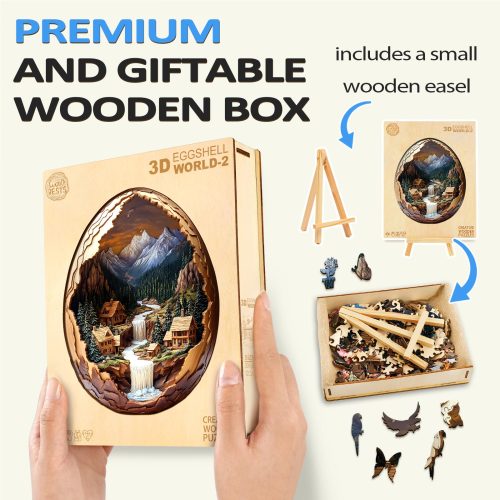 3D Eggshell World-2 Wooden Jigsaw Puzzle - By Woodbests