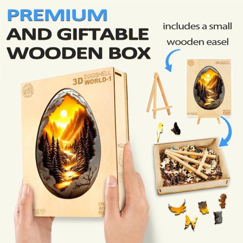 3D Eggshell World-1 Wooden Jigsaw Puzzle - By Woodbests