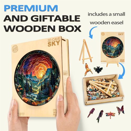 3D cave sky Wooden Jigsaw Puzzle - By Woodbests