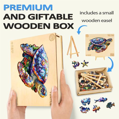 Unique Turtle Wooden Jigsaw Puzzle - Woodbests