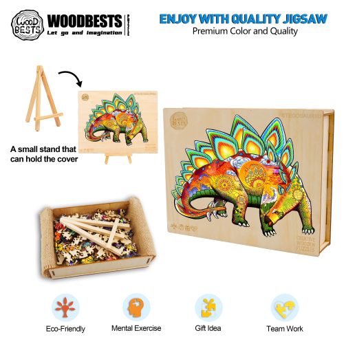 Stegosaurus Wooden Jigsaw Puzzle - Woodbests