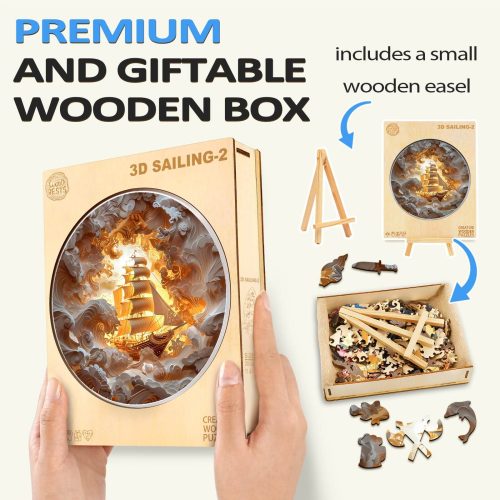 3D Sailing-2 Wooden Jigsaw Puzzle - Woodbests