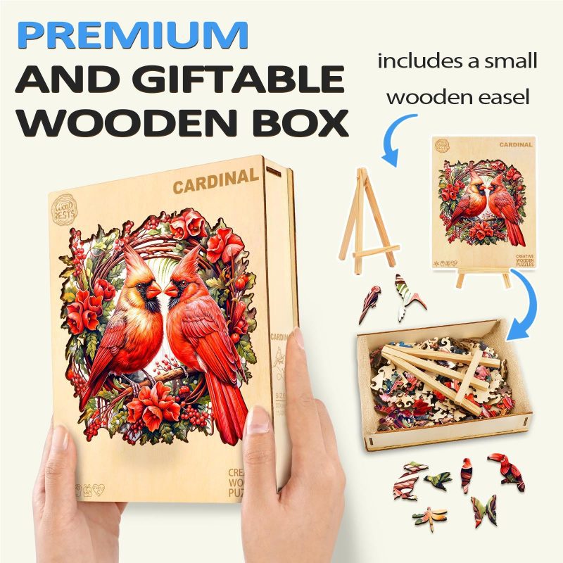 Cardinal Wooden Jigsaw Puzzle - Woodbests