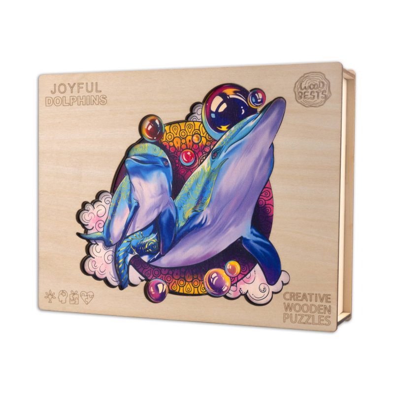 Joyful Dolphin Wooden Jigsaw Puzzle - Woodbests