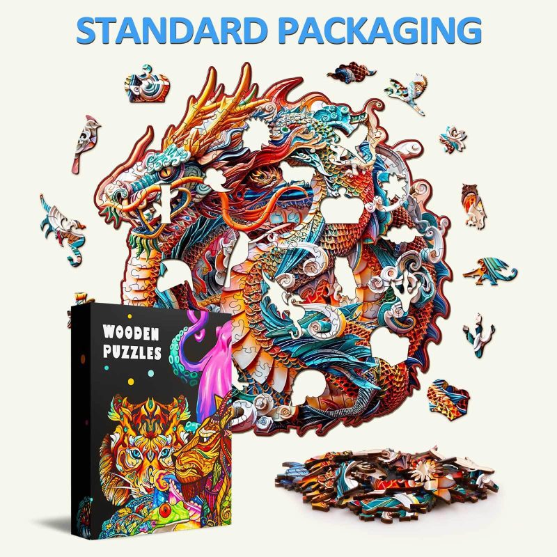 3D Chinese Dragon-2 Wooden Jigsaw Puzzle - By Woodbests