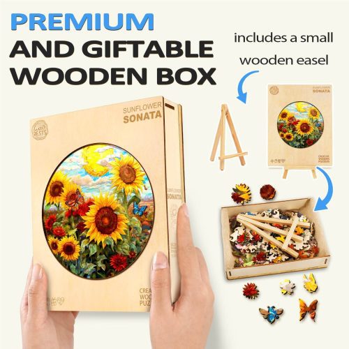 Sunflower Sonata Wooden Jigsaw Puzzle - By Woodbests