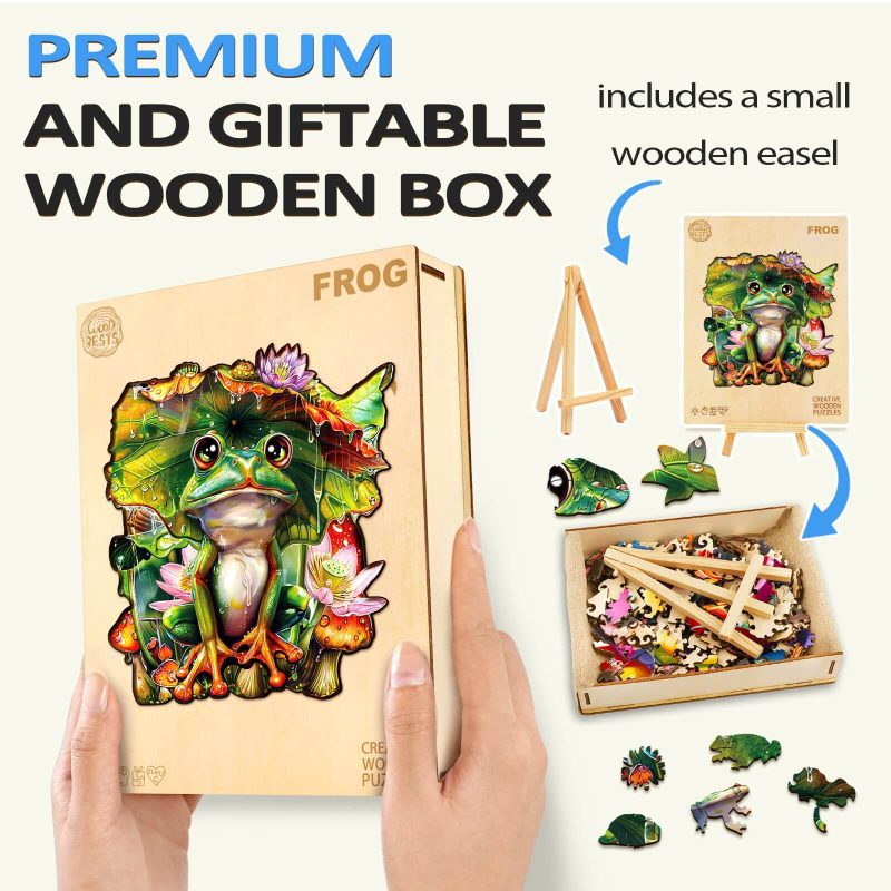 Frog Wooden Jigsaw Puzzle - Woodbests