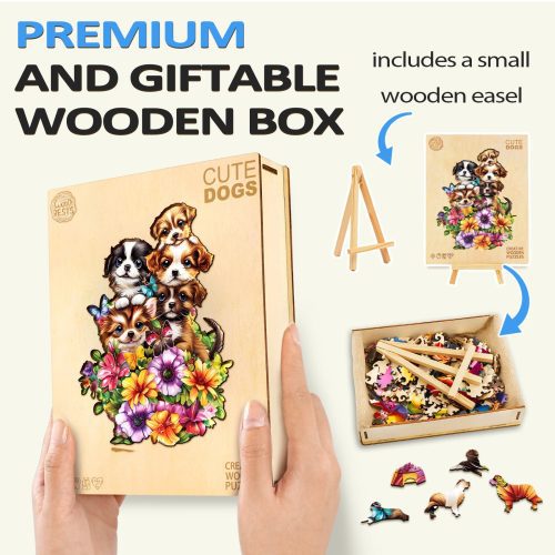 Cute Dogs Wooden Jigsaw Puzzle - By Woodbests