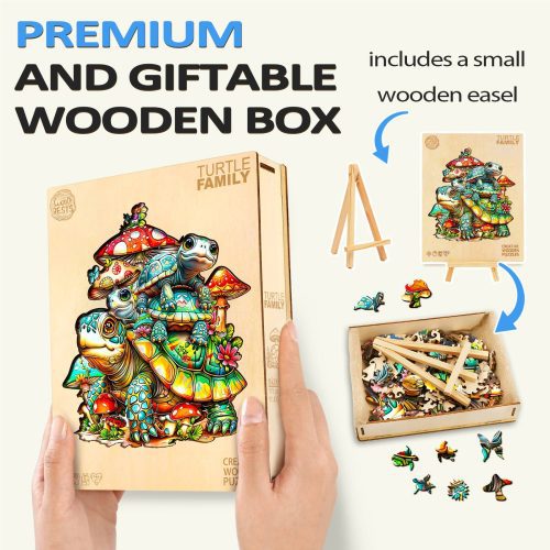 Turtle family Wooden Jigsaw Puzzle - By Woodbests