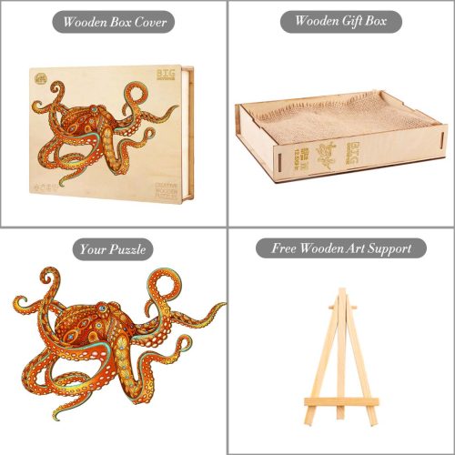 Big Octopus Wooden Jigsaw Puzzle - Woodbests