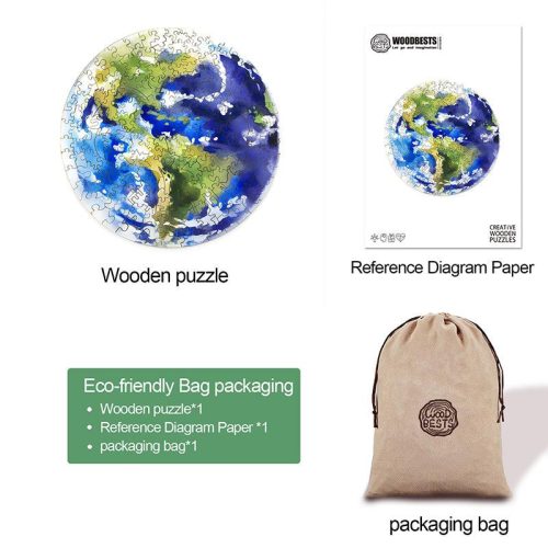 Earth Wooden Jigsaw Puzzle - Woodbests