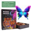 Fluorescent Butterfly Wooden Jigsaw Puzzle - Woodbests