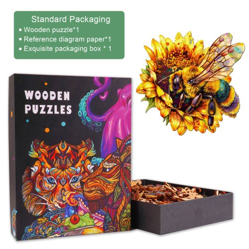 Bee Collecting Nectar Wooden Jigsaw Puzzle