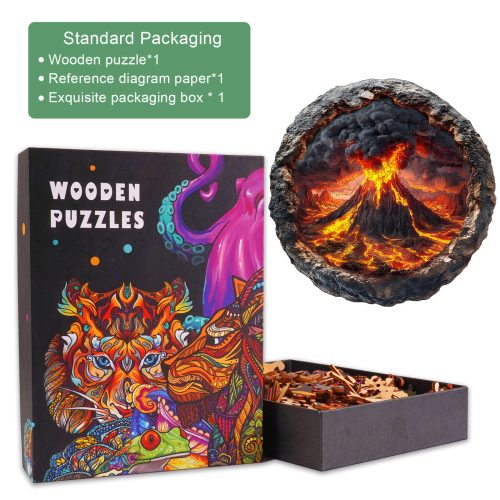 3D Volcanic Eruption Wooden Jigsaw Puzzle - Woodbests