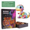 Patchwork Dinosaur Wooden Jigsaw Puzzle - Woodbests