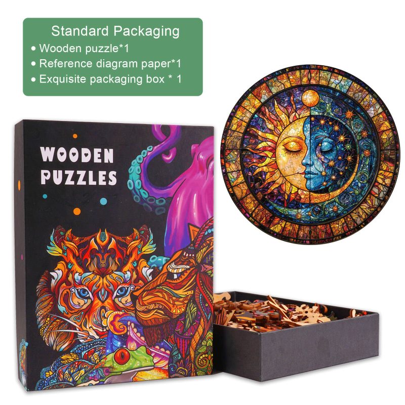 Sun and Moon Harmony Wooden Jigsaw Puzzle - Woodbests