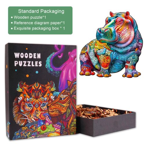 Hippopotamus Wooden Jigsaw Puzzle