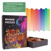 Rainbow Gradient Wooden Jigsaw Puzzle - Woodbests