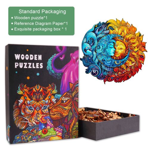 Sun And Moon Wooden Jigsaw Puzzle-Woodbests