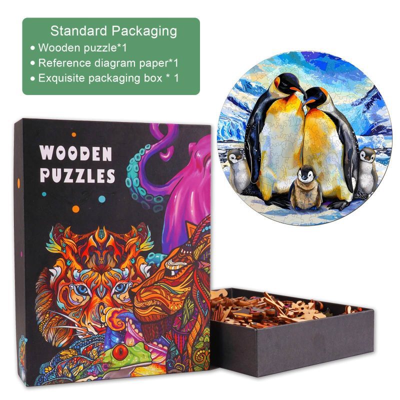 Penguin family-2 Wooden Jigsaw Puzzle - Woodbests