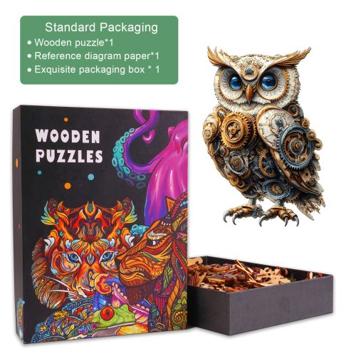 Mechanical Owl Wooden Jigsaw Puzzle - By Woodbests