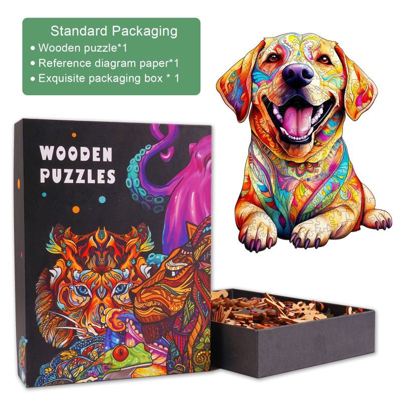 Yellow Labrador Wooden Jigsaw Puzzle-Woodbests