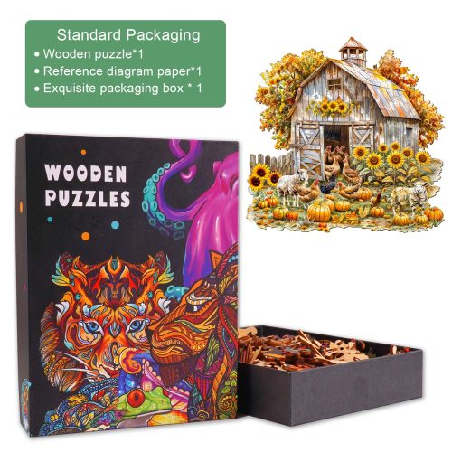 Autumn Farm Wooden Jigsaw Puzzle - Woodbests