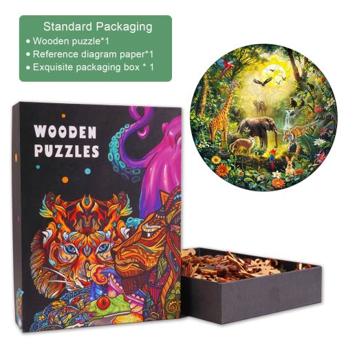 Animal Party Wooden Jigsaw Puzzle - Woodbests