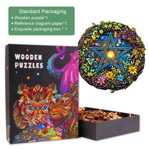 Starburst puzzle with vibrant packaging