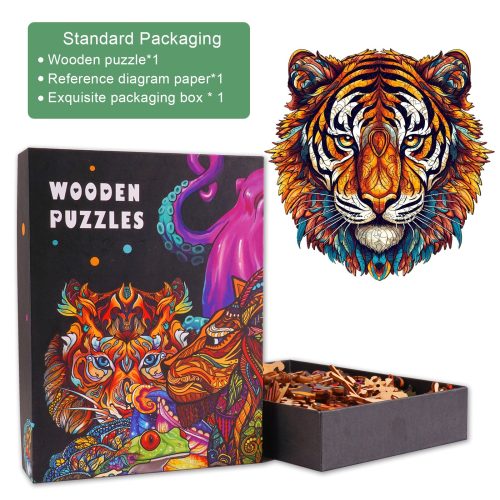 Brave Tiger Wooden Jigsaw Puzzle-Woodbests