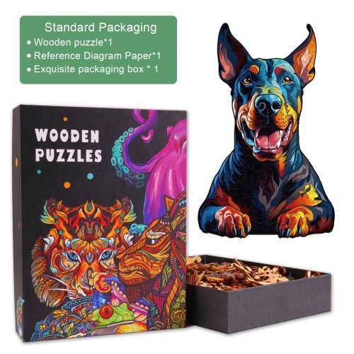 Doberman Pinscher Wooden Jigsaw Puzzle-Woodbests