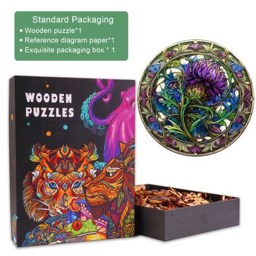 Scotch Thistle Wooden Jigsaw Puzzle - Woodbests