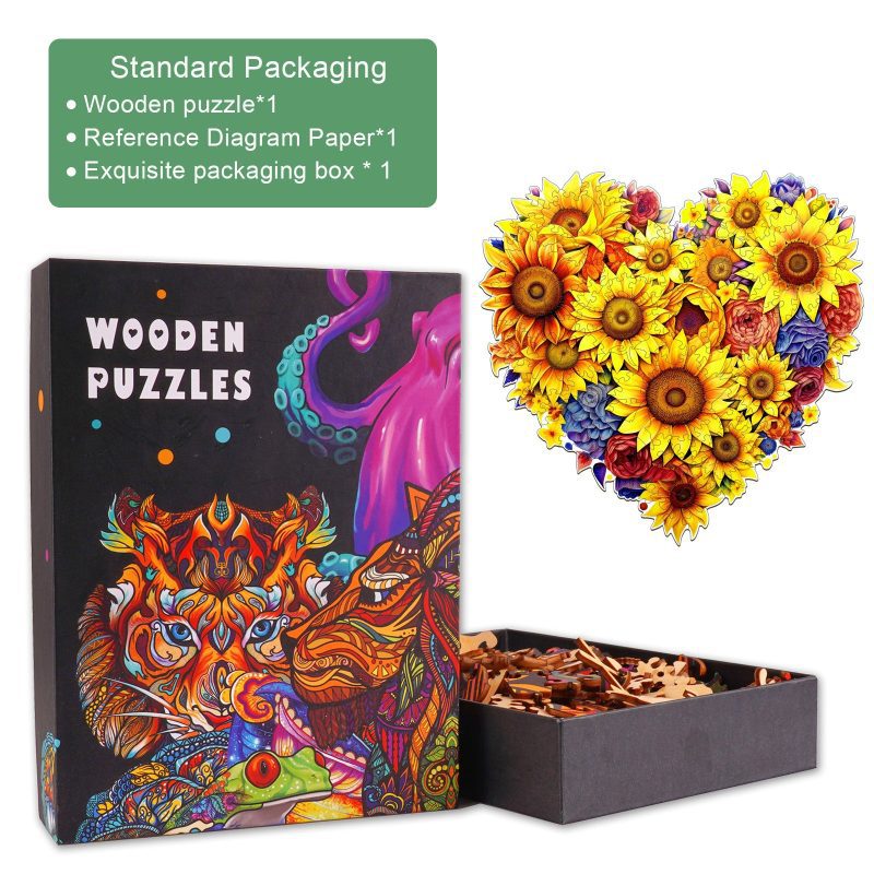 Sunflowers-2 Wooden Jigsaw Puzzle-Woodbests