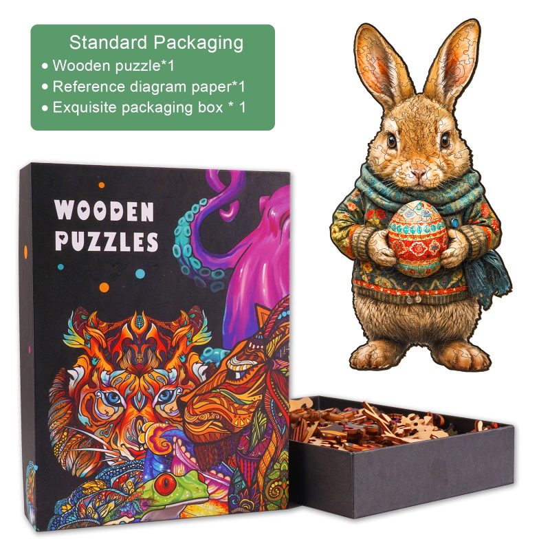 Easter Bunny-2 Wooden Jigsaw Puzzle-Woodbests