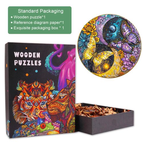 Galaxy Butterflies Wooden Jigsaw Puzzle