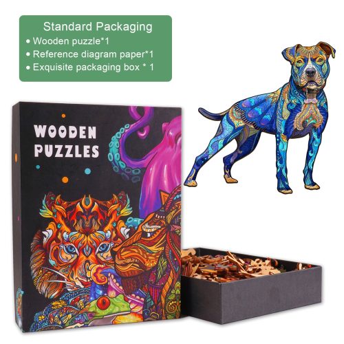 Pitbull Wooden Jigsaw Puzzle-Woodbests