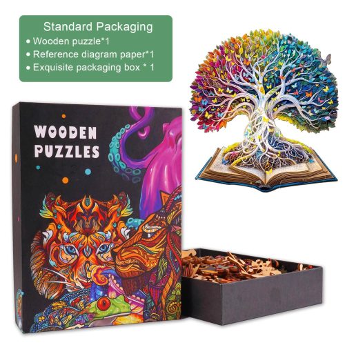 Colorful Tree of Life Wooden Jigsaw Puzzle - Woodbests