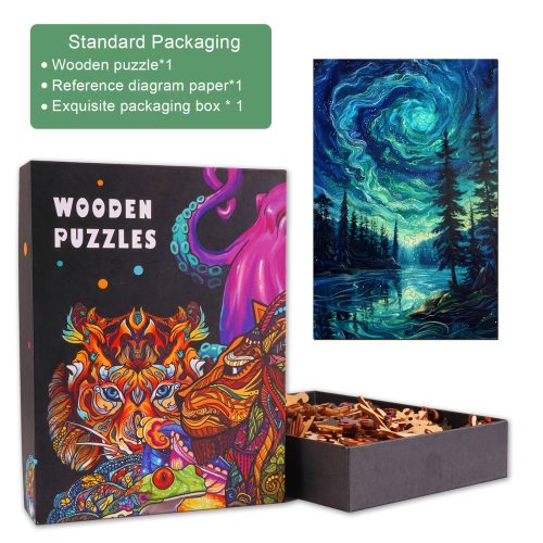 Night Aurora-2 Wooden Jigsaw Puzzle - Woodbests