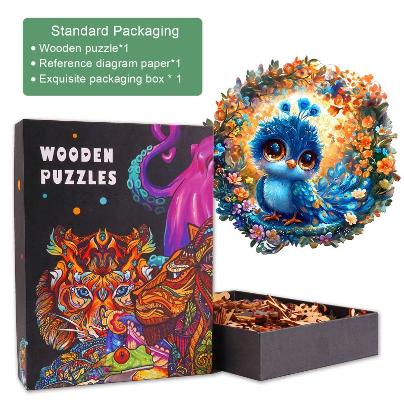 Little Peacock Wooden Jigsaw Puzzle - By Woodbests