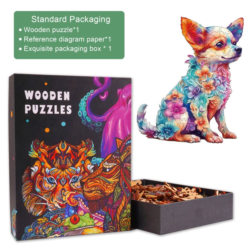 Cute Puppy Wooden Jigsaw Puzzle