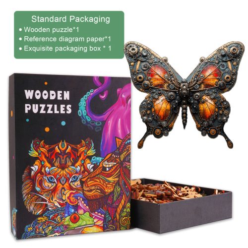 3D Mechanical Butterfly Wooden Jigsaw Puzzle - By Woodbests